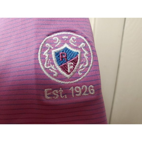 Peter Millar Summer Comfort XL Polo Shirt Purple and Blue Striped‎ - Picture 3 of 5